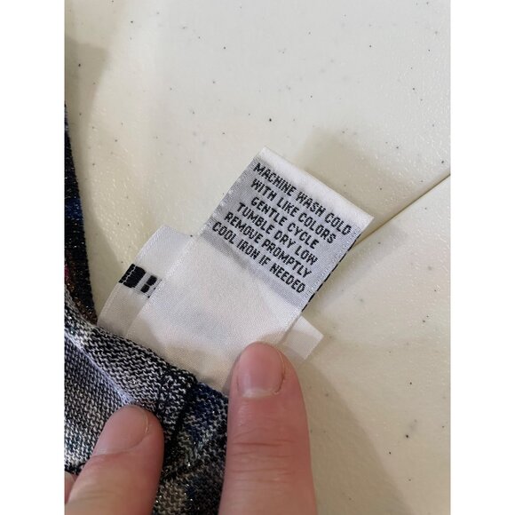 Vtg BonWorth Womens Shimmery Paisley Tunic Top Size XL Dark Fairy Indie NYE Glam - Picture 9 of 13